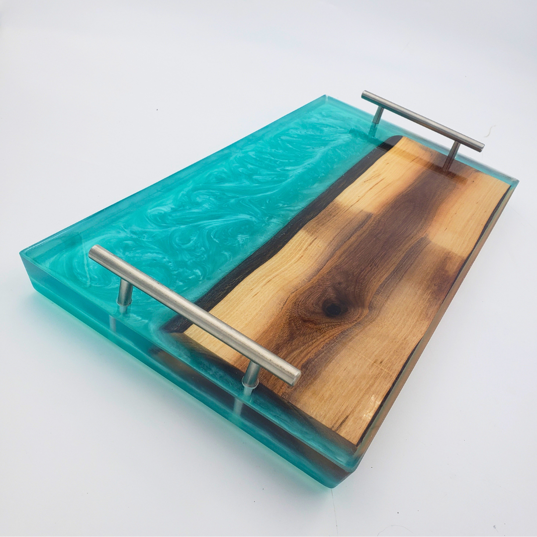 Epoxy and Wood Serving Trays