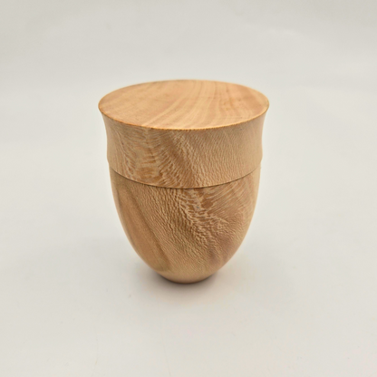 Turned Maple Mini Vase w/ Air Tight Lid