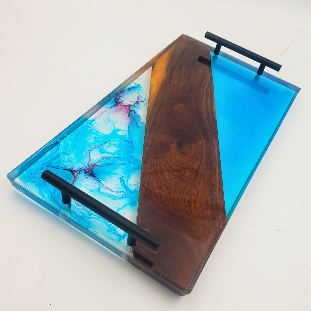 Epoxy and Wood Serving Trays