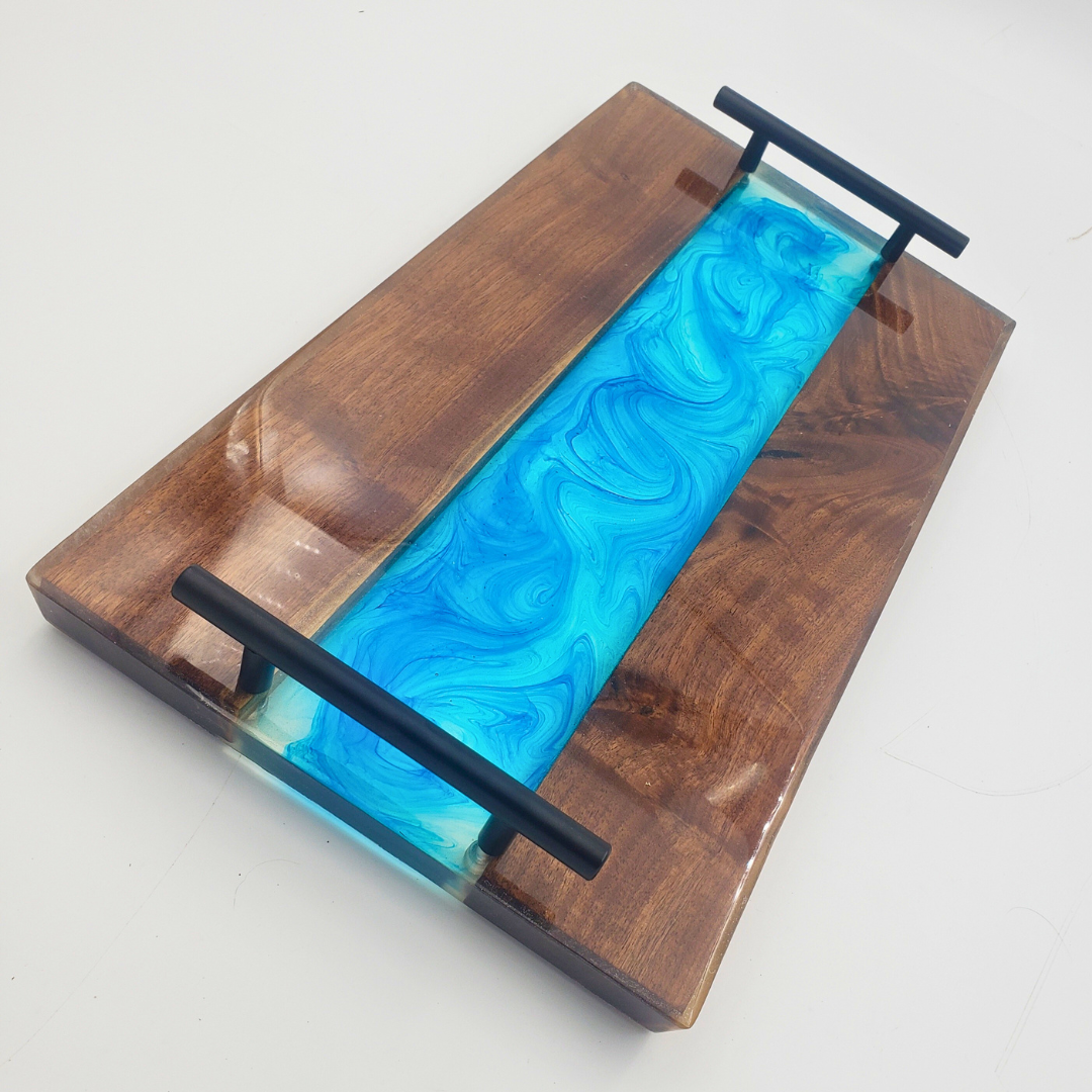 Epoxy and Wood Serving Trays